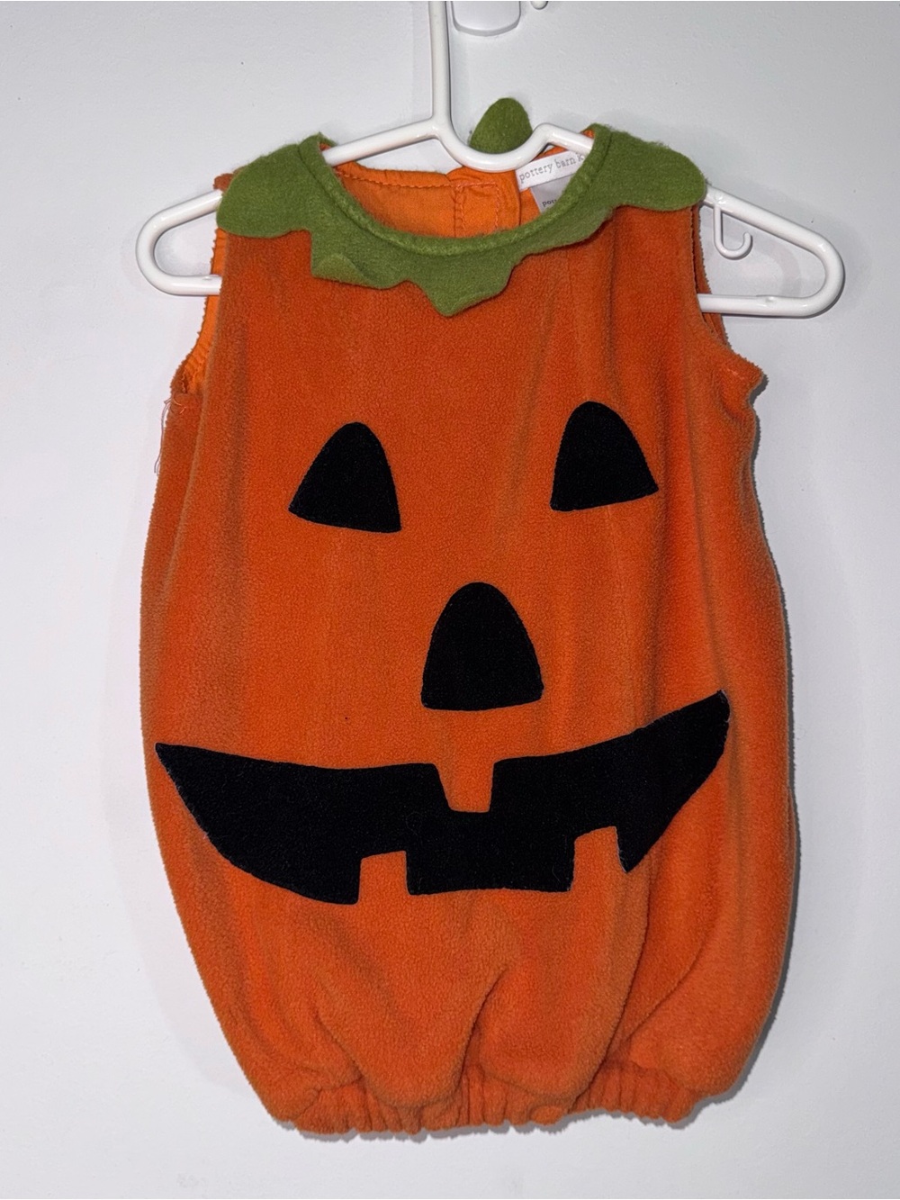 Pottery Barn Kids Pumpkin Halloween Costume Baby Orange Jack O Lantern 0-6M